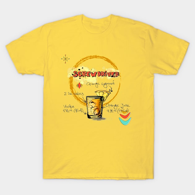 Cocktail - Screwdriver T-Shirt by MonkeyKing